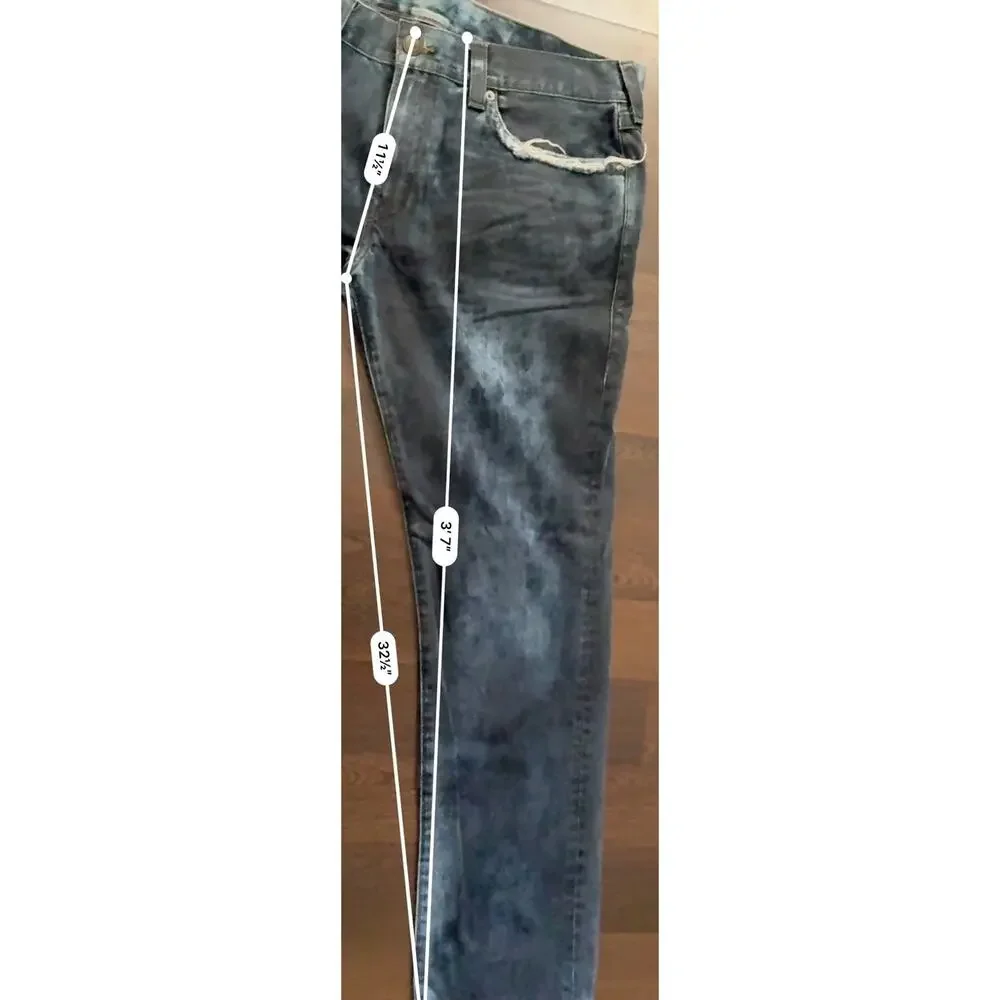 Rare Find True Religion Men's Geno Slim Fit Straight Jeans Sz 40x32 Cloud Wash